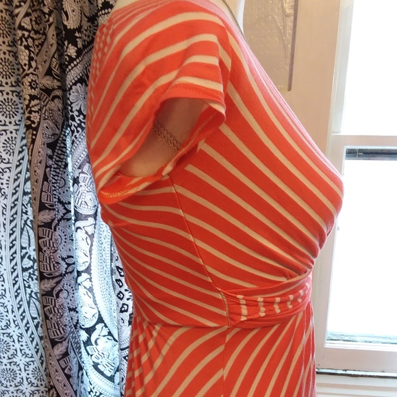 Gilli Peach Striped Dress Sz XS - Picture 3 of 5